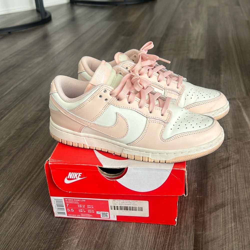 Light pink Nike Dunk low